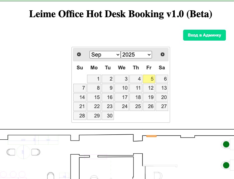 Leime Office Hot Desk Booking preview